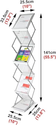 Revistero de aleación de aluminio JvFbjLF estante expositor premium 7