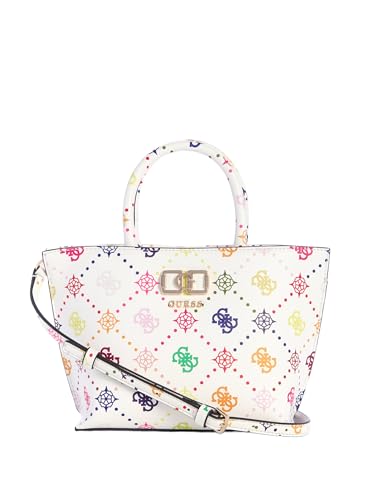 Sac à main GUESS Emelie mini tote blanc avec bandoulière logo pour femme