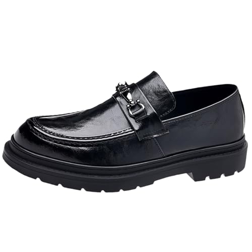 Genuine Leather Casual Business Men's Footwear Sole，Business Soft Sole Soft Rubber Sole Leather Beanie Shoes Anti-Slip Cow Leather Men's Shoes