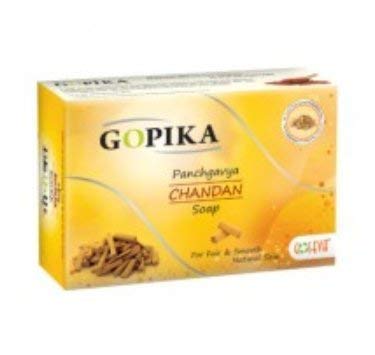 Goseva Gopika Chandan Panchgavya Bath Soap | Made With Goodness Of Chandan And Gir Cow's Natural Panchgavya | (Pack Of 6)