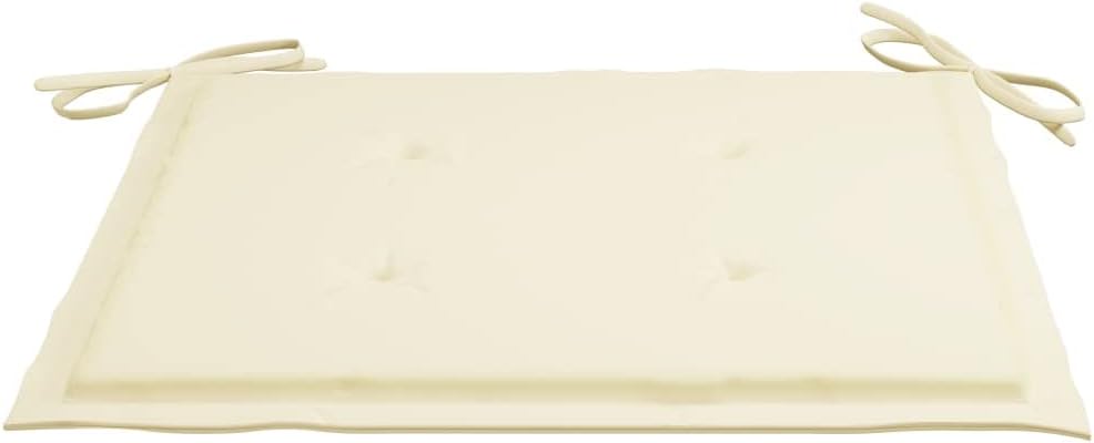 (Fast Shipments) Wooden | for PorchLawnGardenBackyardBalconyDeckPoolIndoorOutdoor Patio Chairs with Cream Cushions 2 pcs Solid Teak Wood