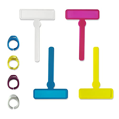 8 Pieces Finger Focus Highlighter, Guided Reading Strips Clear, Dyslexia Readers Tools, Colored Reading Trackers for ADHD Adults Teens Students, Classroom, Home School Supplies (A)