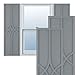 Ekena Millwork TFP001CP18X051CH True Fit PVC Cedar Park Fixed Mount Shutters, 18"W x 51"H, Ocean Swell
