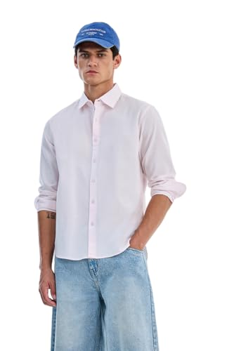 Image of SNITCH Men Casual & Formal Shirt | Regular Fit Full Sleeve Spread Collar Solid Style | 100% Cotton Breathable Woven Fabric for Everyday Wear & Stylish Office Outings
