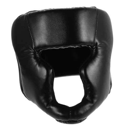 BESTonZON Casco de Combate Casco de Boxeo Equipo de kárate Protector Facial de Boxeo Esponja Black
