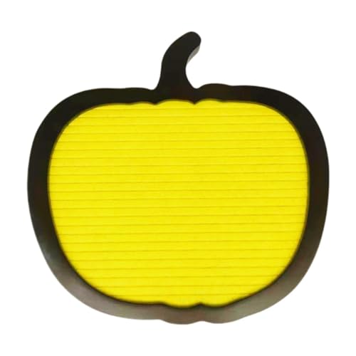 KESOTO Tablero de Letras de Calabaza, Tablero de Mensajes Resistente, 25 X 25 Cm, Gótico Y Espeluznante, Ideal para Decoración, Amarillo