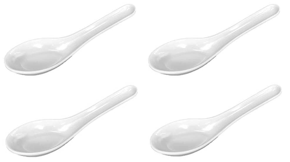 Z moments Melamine Japanese Ramen Vietnam Pho Noodle Soup Rice Serving Spoons Utensil, 5-5/8