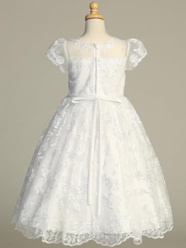 First Communion Dress with Sleeves - 1st Communion Dresses for Girls - Vestidos de Primera Comunión Niña2