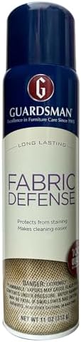 Guardsman Fabric Defense & Upholstery Water Repellent Spray, Protector & Stain Prevention for Microfiber, Rugs, Carpeting, Fabric Furniture, Apparel, and Shoes, Unscented, 11 oz