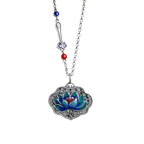 Image of 925 Sterling Silver Lotus Necklace For Women - 14K Gold Filled Lotus Flower Original Pendant Necklaces Lotus Leaf Necklace, Lotus Flower Pendant Necklace, Lotus Flower Necklace