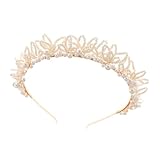 Diadema de aleación de estilo vintage con adornos de perlas sintéticas, accesorio para el pelo para eventos de graduación, peinados de boda, accesorios para el cabello