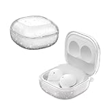 NERDCASE, Case, Capa, Capinha, Transparente com Glitter, Silicone, Compatível com Galaxy Buds FE/2/Pro/Live