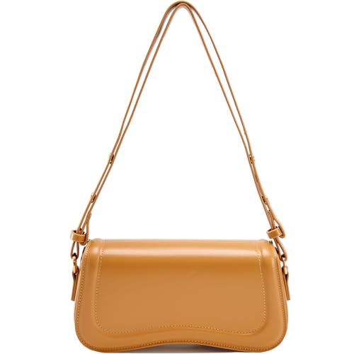 Bolsas de ombro pequenas, bolsas transversais modernas para mulheres, bolsas de couro à prova d'água, bolsas de mão, bolsas de grife, bolsa preta, Marrom claro