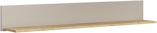 trendteam smart living Sao Paulo Wandregal Kashmir (Beige)/Evoke Eiche Bücherleiste mit Echtholzoptik 140 x 20 x 22 cm Material zur Wandmontage inklusive