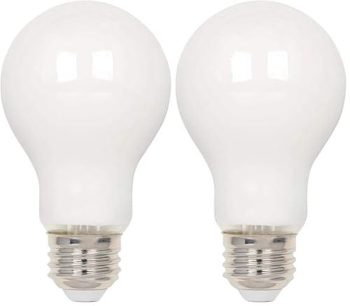 Image of Westinghouse 5016300 6.5 Watt (60 Watt Equivalent) A19 Dimmable Soft White Filament LED Light Bulb, Medium Base (Pack of 2)