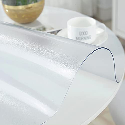 Nappe de protection ronde transparente PVC imperméable table 115cm - 4