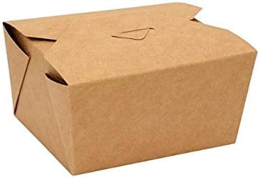 50 Pcs + 5 Extra - Takeaway Food Boxes No.1 [ 26oz,750ml] Biodegradable Brown Food Boxes - Takeaway Boxes Cardboard - Disposable Lunch Box, Cardboard takeaway boxes for Party Leftovers, Cakes, Gifts