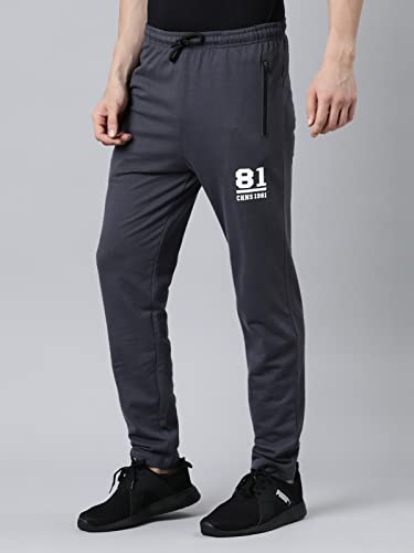 Image of Chennis Men 100% Cotton Regular Fit Elasticated Track Pant