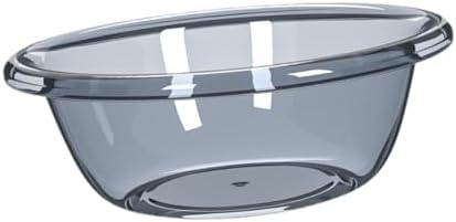 Transparent Stackable Wash Basin Laundry Basket - Multi-Use Dish Pan & Tub for Vegetables, Fruits, Bathroom, RV - Durable Blue Bucket for Easy Cleaning & Organization