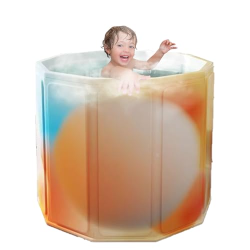 Bañera Para Adultos - Bañera De Agua Caliente Portátil, Contenedor De Spa Confort Térmico, Equipo De Relajación Ligero, Diseño Fácil De Almacenar | Bañera De Calor De Larga Duración Para Aliviar El