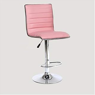 XGQ Taburete Alto de Bar Silla giratoria Europea Silla Alta de Taburete de Moda (Rosa) (Color : Pink)