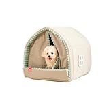 Un sommeil réparateur : La mousse haute résilience à l'intérieur de la maison épouse parfaitement les courbes du corps de votre chat, répartissant uniformément son poids et détendant efficacement ses articulations et ses muscles. Le rebord surélevé crée un cocon enveloppant, contribuant à apaiser l'anxiété de votre animal et favorisant un sommeil profond et réparateur.