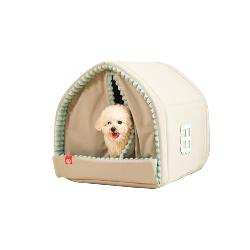 Galatée Cama Cueva para Gatos, Linda Casa para Gatos, Escondite Plegable para Mascotas, Tienda De Campaña Suave y Cálida para Mascotas, Tienda De Campaña Cálida para Perros En Invierno(S)