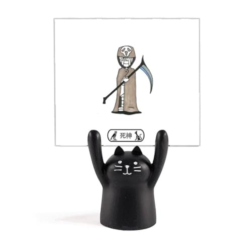 Support de mémo chat noir de dessin animé d'horus égyptien