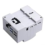 QuivyLivy ABS Electrical Enclosure Case,DIN Rail Mount Protective Housing,Transparent Viewing Window,Sliding Lock,Mounting Holes,Compatible With Pi 4B Pi 3B(Pi4B+fan+cooling) - Image 2