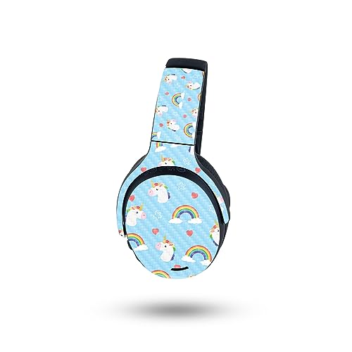 Image of MightySkins Carbon Fiber Skin Compatible with Skullcandy Crusher ANC 2 - Unicorn Perfection | Protective, Durable Textured Carbon Fiber Finish | Easy to Apply