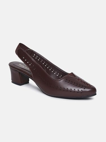 Image of Marc Loire Women Pointed Toe Block Heel Sandal for Office Wear