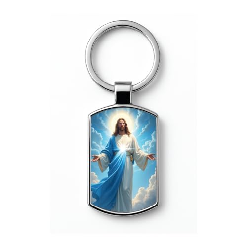 Image of Stylish Metal Keychains with Permanent Glossy Print - Inspirational Quotes & Spiritual Designs - Perfect Key chains for loved ones, Personal Use, Gifts & Return Gifts