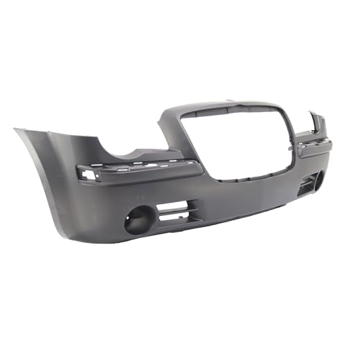 Image of FitParts Compatible with Chrysler 300 2005-2010 Front Bumper Cover | Primed, With Molding Holes, Sedan, Ready to Paint, OEM 4805774AD, CH1000441