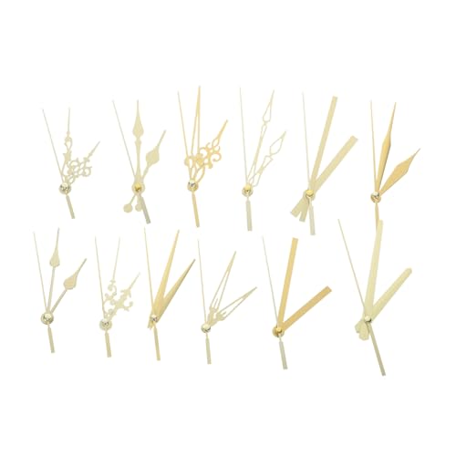 Toddmomy 12セット 新クォーツ時計 ムーブメント機構付き 軽量アイアン掛け時計針 手作り用