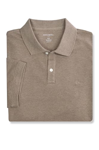 Banana Republic Mens 719664 Standard Fit Pique Mesh All Cotton Monogram Polo Shirt