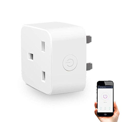 Dsnmm Smart Plug WiFi Mini Outlet Remote Control Energy Monitoring Timing Function Compatible with Alexa Echo Google Home No Hub Required, 10A