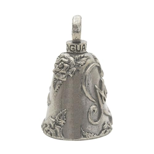Image of Guardian Bell Good Luck Bell w /Keyring & Black Gift Bag | Motorcycle Bell | Pewter | Good Luck Gift | Bike Bell | Made in USA
