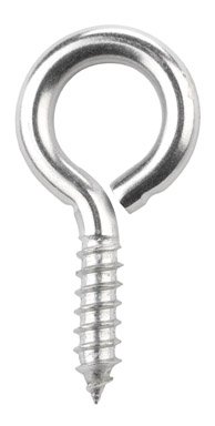 Hampton 3/8 in. Dia. x 2-7/8 in. L Polished Stainless Steel Screw Eye 250 lb. 1 pk