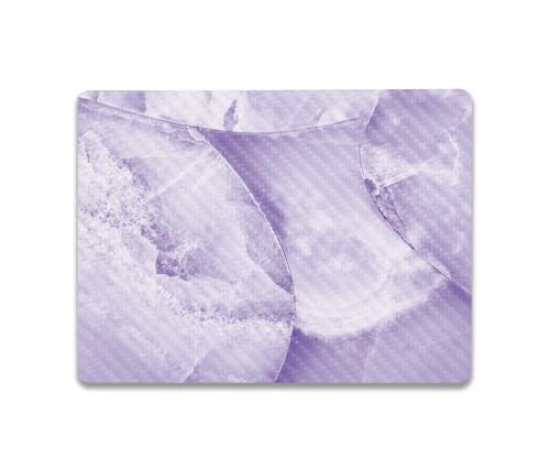 Image of MightySkins Carbon Fiber Skin Compatible with Microsoft Surface Laptop Go 3 (2023) Full Wrap Kit - Round Amethyst | Protective Durable Textured Carbon Fiber Finish | Made in The USA