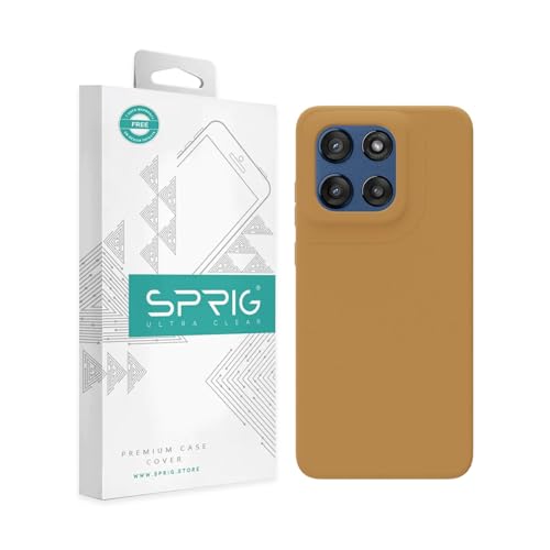 Image of SPRIG Compatible with Moto Edge 60 Stylus Premium SilkTone Back Cover Drop Tested Shock Proof Mobile Case for Men, Women, Boys and Girls with Camera Protection (Golden Brown)