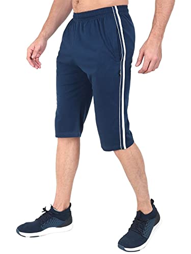 Image of Ephemeral Men's 100% Cotton 3 /4 Capri Regular Shorts (Pack of 1Pc