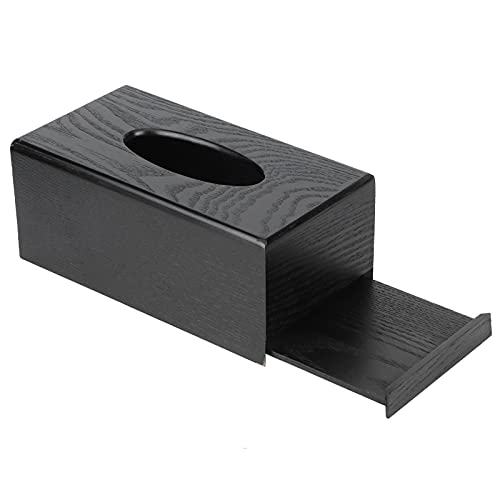 ODEROL Scatola rettangolare per fazzoletti di carta velina, porta fazzoletti in legno, elegante in acciaio inox, per carta facciale, portatovaglioli, contenitore per fazzoletti, per camera da letto