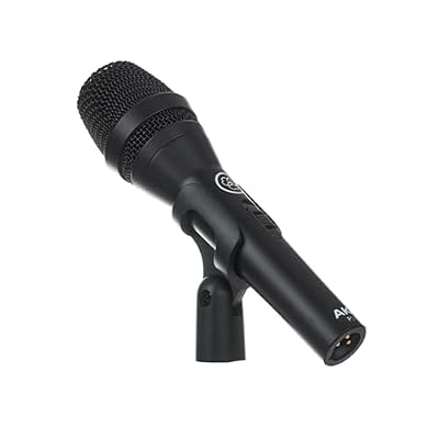 AKG Pro Audio P5 S High-Performance Supercardioid Dynamic Vocal Microphone with On/Off Switch, XLR Wired Mic for Stage, Studio Recording & Live Performance, Includes Stand Adapter and Zip Bag, Black