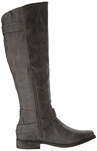 Rampage Women's Hansel Knee High Boot, Grey Smooth, 5.5 M US