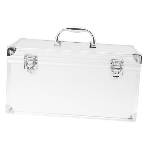 Hoement Aluminium Werkzeugkoffer mit Tragegriff Leichter Tragbarer Mehrzweck Alu koffer für Medizin Werkzeuge und Zubehör Robust Kompakt für Reisen Camping und Zuhause