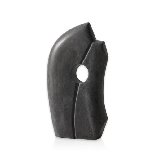 Gild Design House Cyclops Stone II - Sculptural Gray Stone Decorative Object...