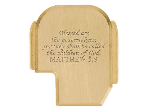 NDZ Performance Slide Cover Back Plate for Sig P365 P365X P365 XL P365 X Macro P365 Fuse 9mm .380, Custom Laser Engravings on Brass, P365 Accessories - Bible Matthew 5:9
