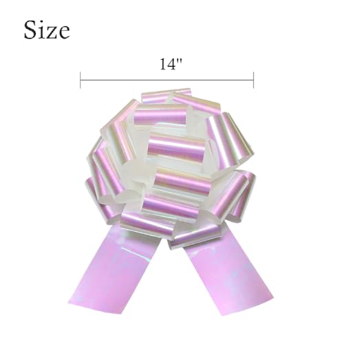 Image of 1Pcs 14 Inch Giant Large Pull Bow Big Bow,Great Gift Bow for appliances,Bikes,Table Decorations and Party Events (White)
