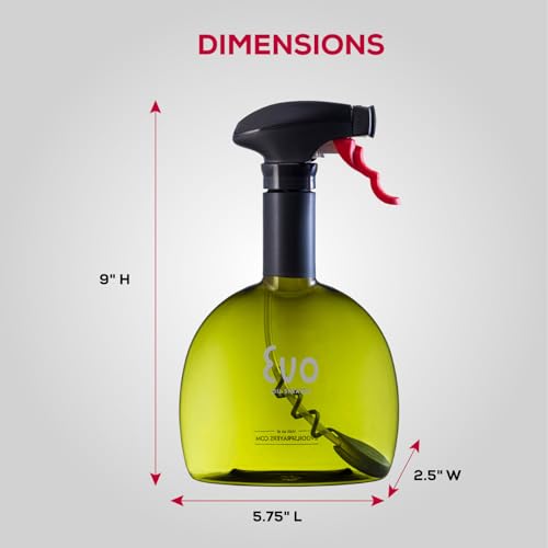 Image of Evo Oil Sprayer Original, Non-Aerosol for Olive, Cooking Oils, and Vinegars, Green, 24-Ounce Capacity