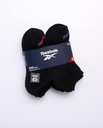 Image of Reebok Womens No Show Socks Moisture Wicking Cushioned Low Cut Socks 6 Pack